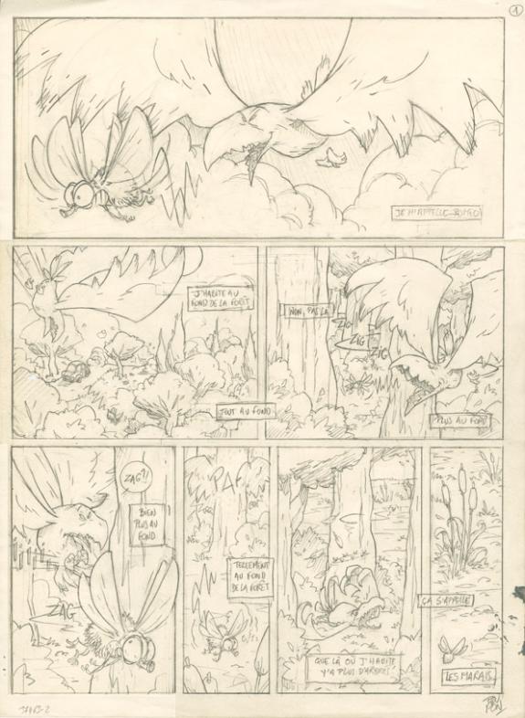 Page + crayonné - Nicolas Poupon - Acrylique - 2202