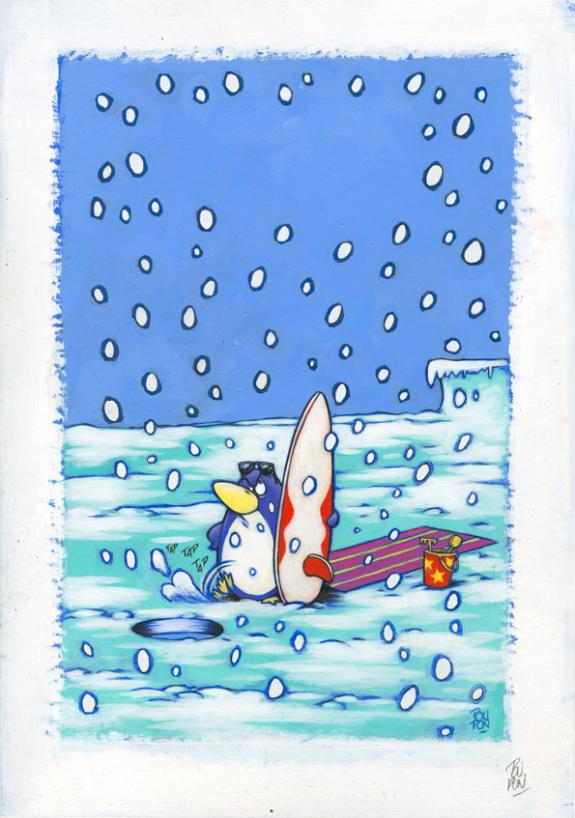 Pingouin - Nicolas Poupon - Acrylique - 2206