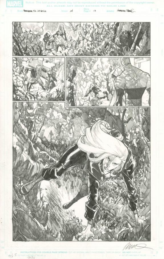 Issue 24 - page 13 - Humberto Ramos - Mine de plomb sur papier - 2213