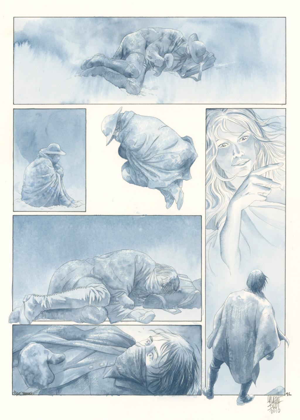 Planche 12 - Laurent Bidot - Encre de couleur et mine de plomb sur papier - 2226