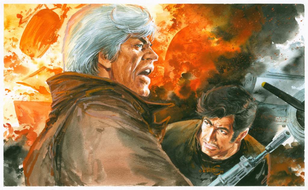 Illustration originale - William Vance - Encre de couleur sur papier - 5589