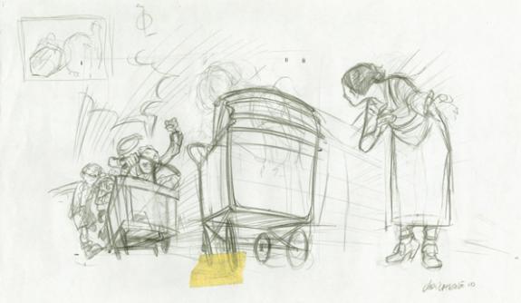 Berceaux - Jordi Lafebre - Mine de plomb sur papier - 2243