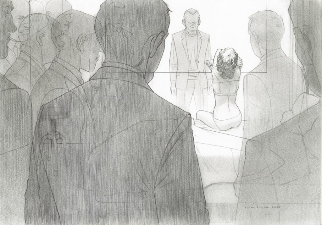 illustration pour les pages de garde - Marcial Toledano - Encre de Chine sur papier - 2270