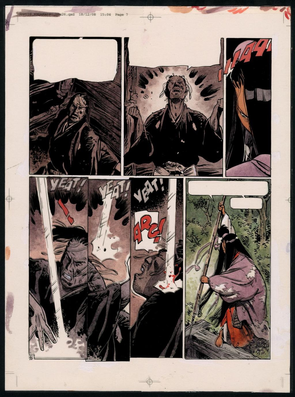 Planche 26 + bleu - Marc Michetz - Encre de Chine - 3839