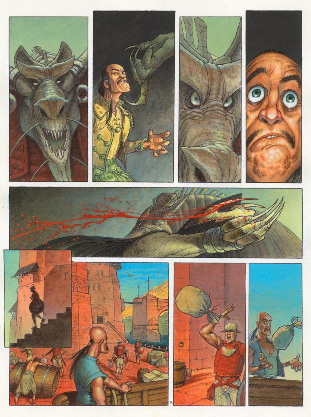 Planche 5 - Didier Cassegrain - Encre de couleur et encre de Chine sur papier - 4920