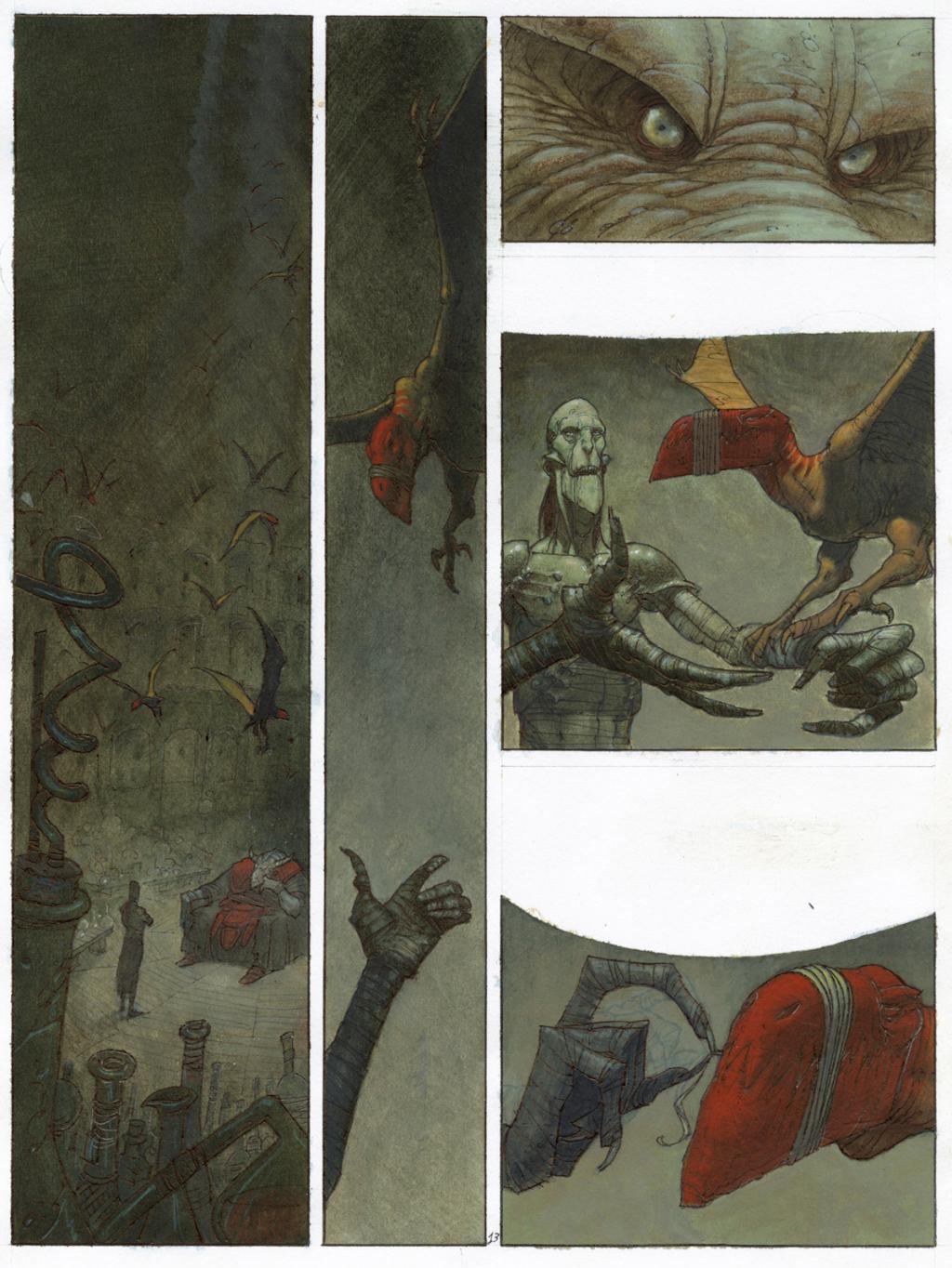 Planche 13 - Didier Cassegrain - Encre de couleur et encre de Chine sur papier - 4921