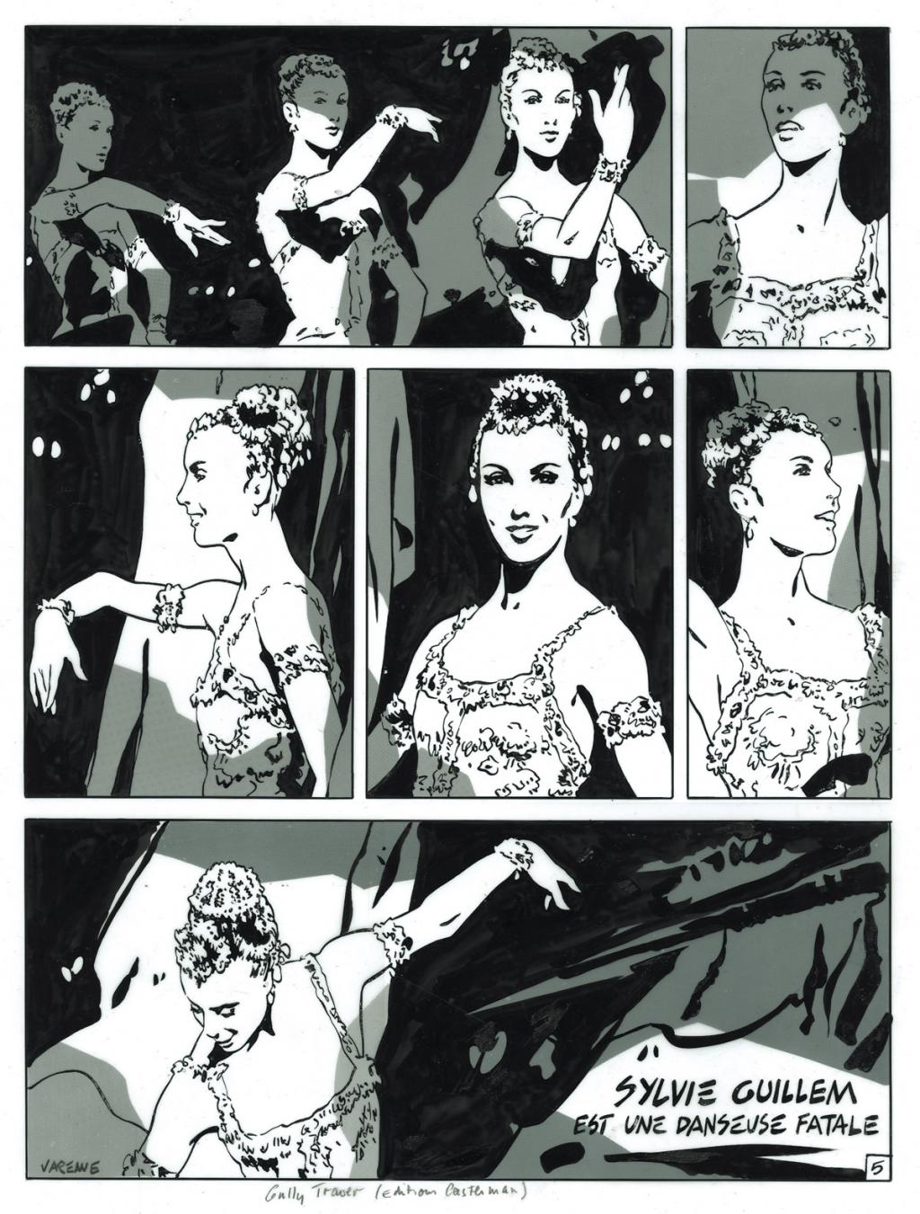 Planche 5 inédite (1993) - Alex Varenne - Encre de Chine et trame sur calque - 2287