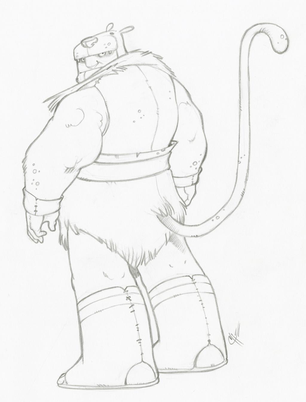 éude de personnage - John Simon Loche - Mine de plomb sur papier - 2304