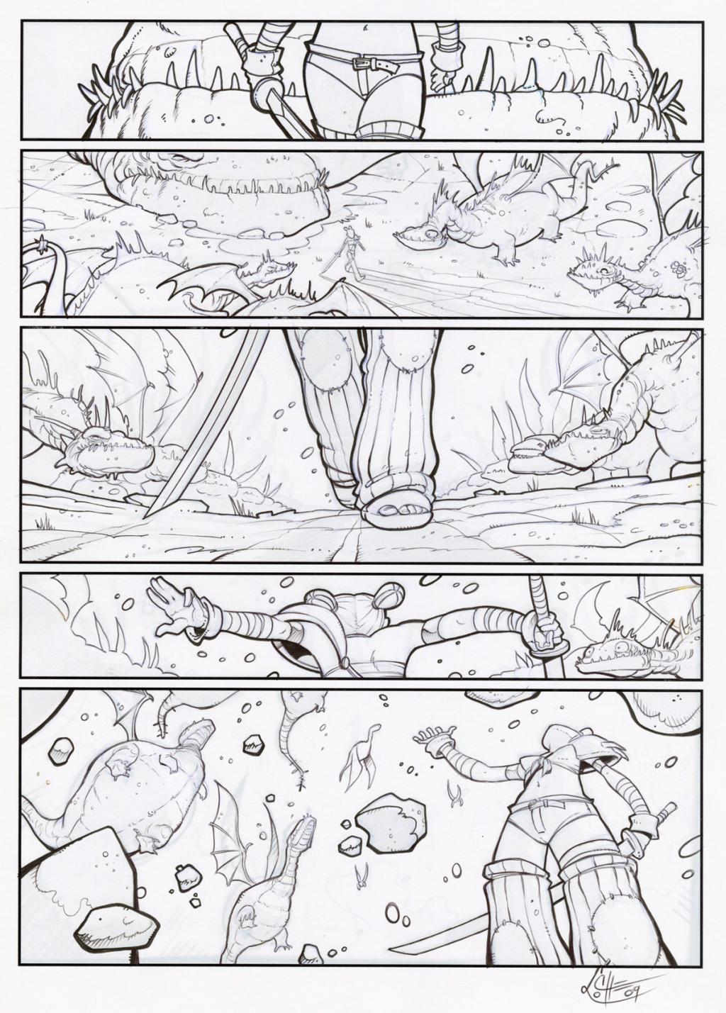 Planche encrée - John Simon Loche - Encre de Chine sur papier - 2308