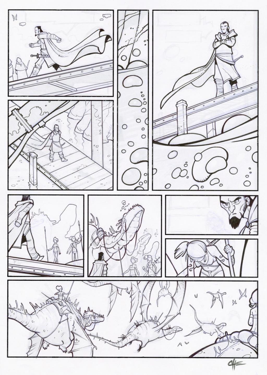 Planche 4 encrée - John Simon Loche - Encre de Chine sur papier - 2311