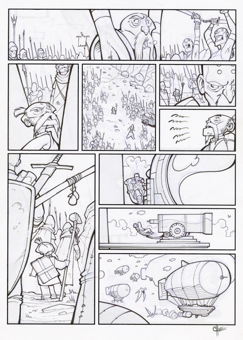 Planche 6 encrée - John Simon Loche - Encre de Chine sur papier - 2313