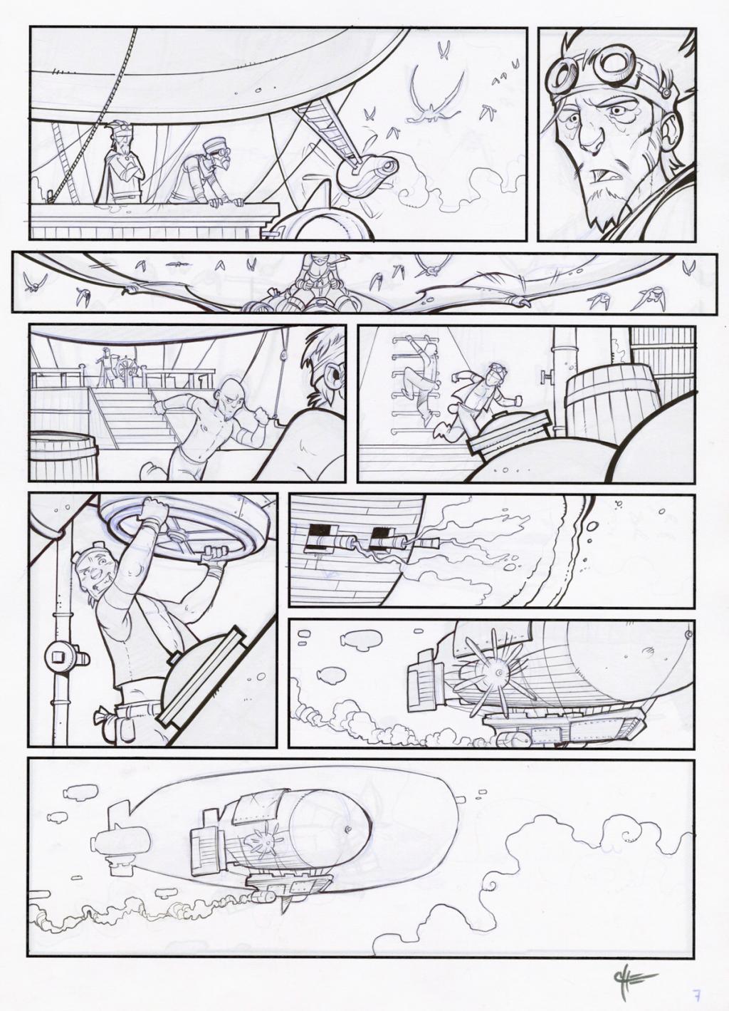 Planche 7 encrée - John Simon Loche - Encre de Chine sur papier - 2314