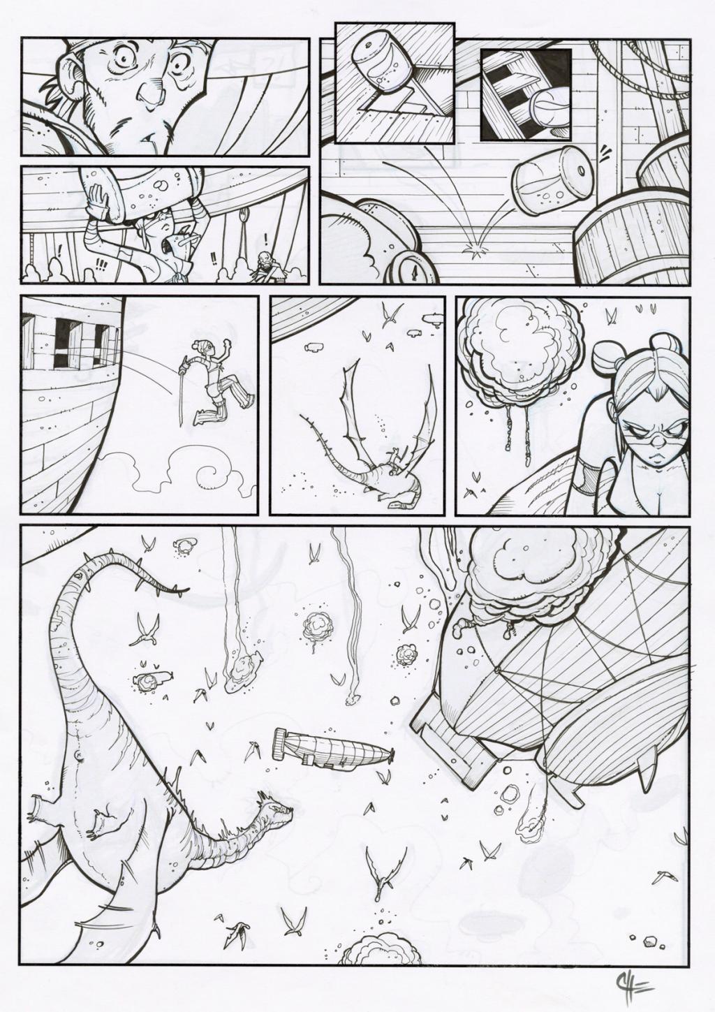 Planche 11 encrée - John Simon Loche - Encre de Chine sur papier - 2317