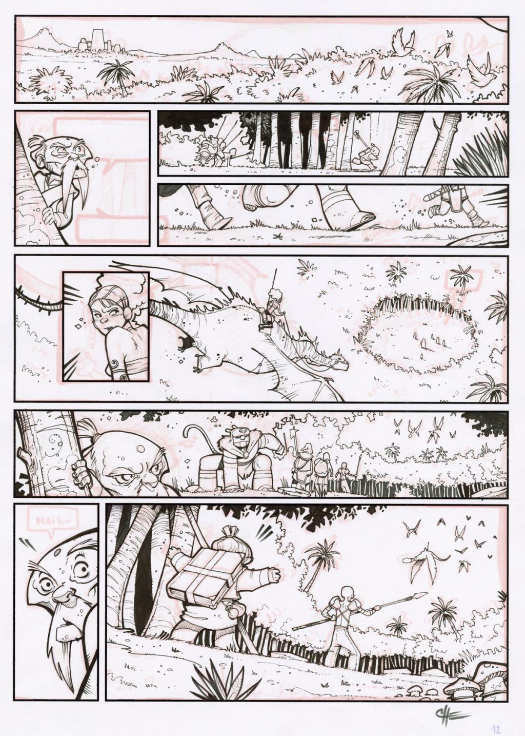 Planche 12 encrée - John Simon Loche - Encre de Chine sur papier - 2318