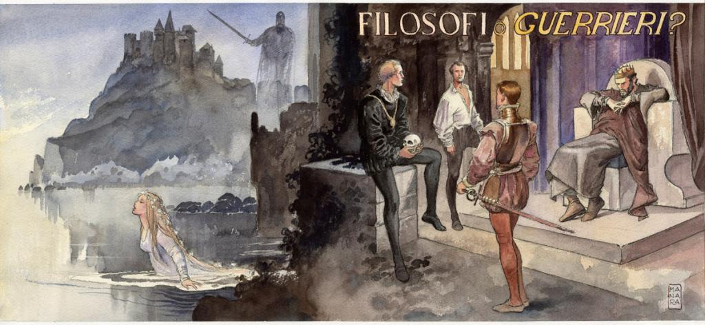 Filosofi o guerrieri - Milo Manara - Encre de couleur et feutre - 2339