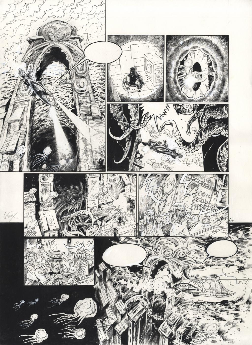 planche 42 rustines cases 1 et 4 - Thierry Gioux - Encre de Chine - 2329