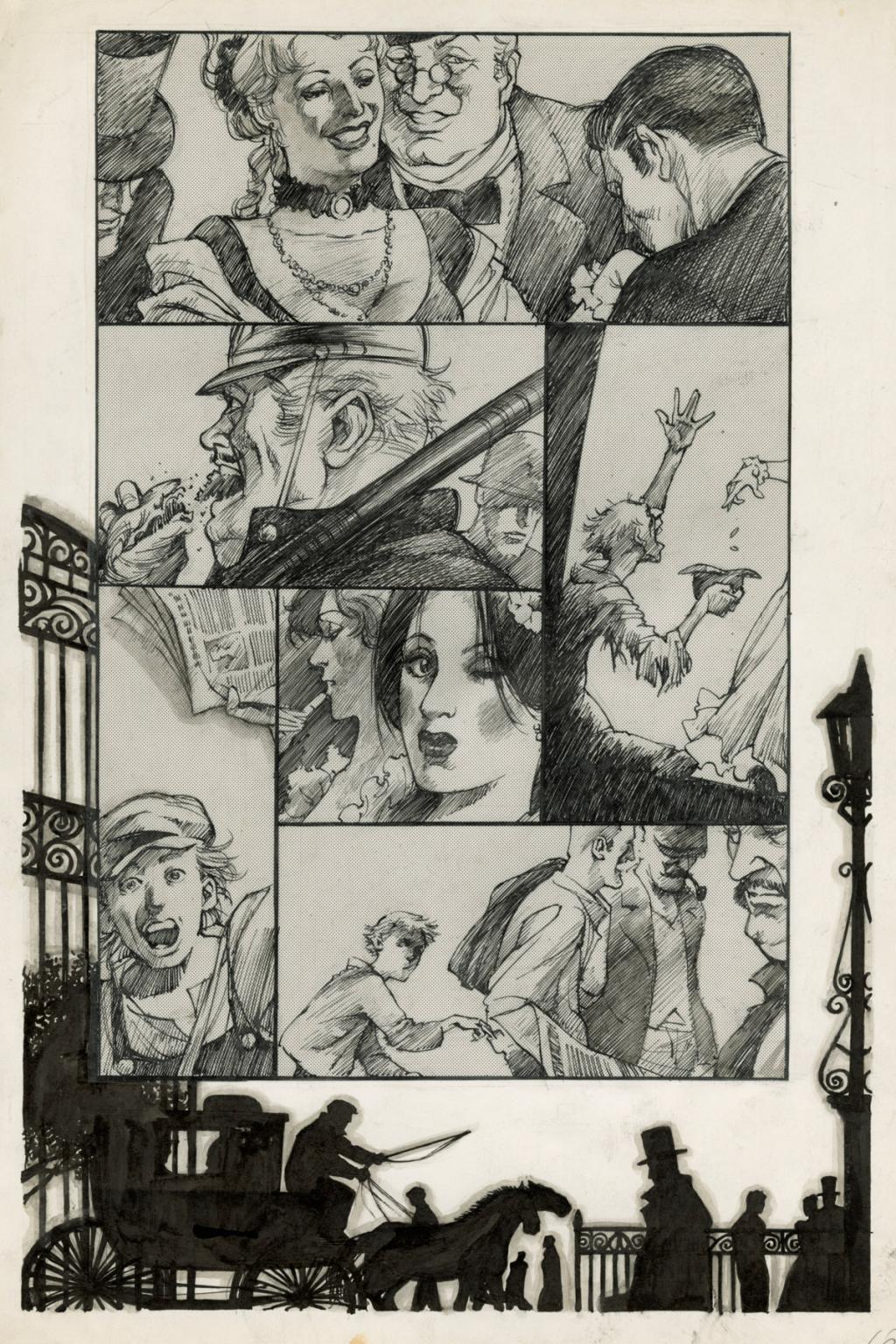 Planche 09 - trame collée, traces sur la bordure - Zhang Xiao Yu - Encre de Chine et mine de plomb sur papier - 2353