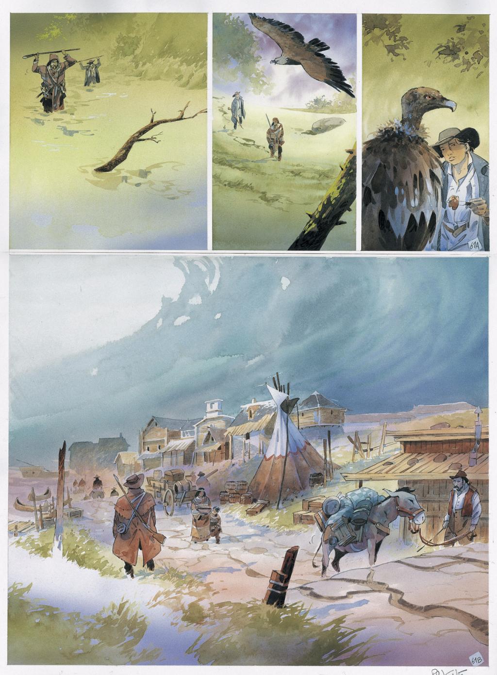 Planche originale - Patrick Prugne - Aquarelle sur papier - 5191