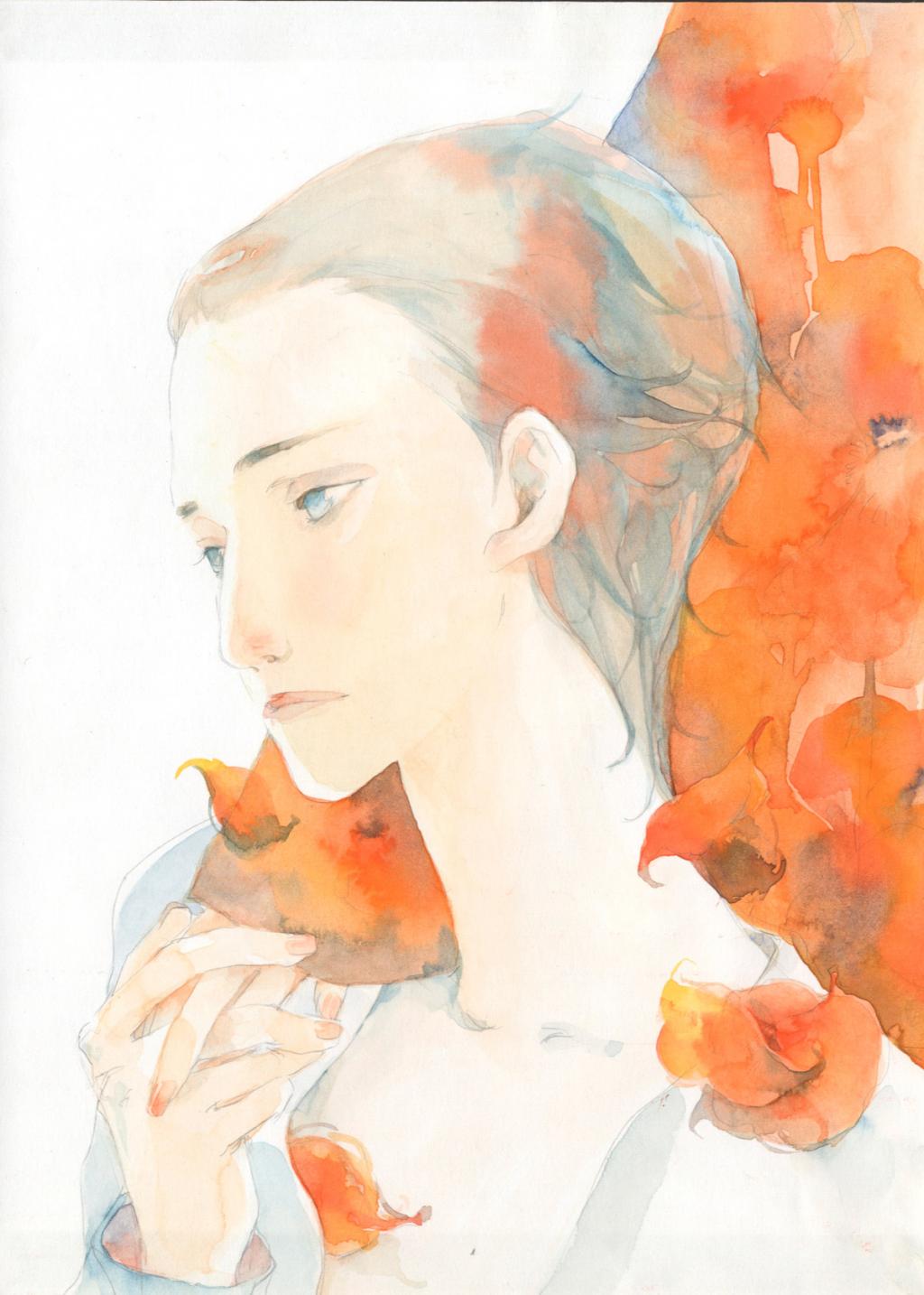 Illustration originale - portrait - Mimi - Aquarelle sur papier - 2430