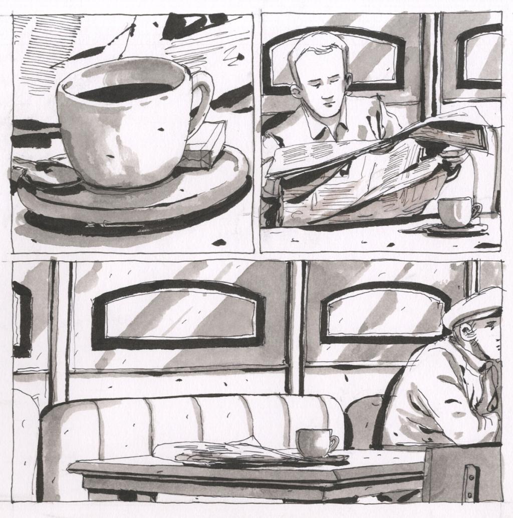 planche originale - Alexis Horellou - Encre de Chine - 2395