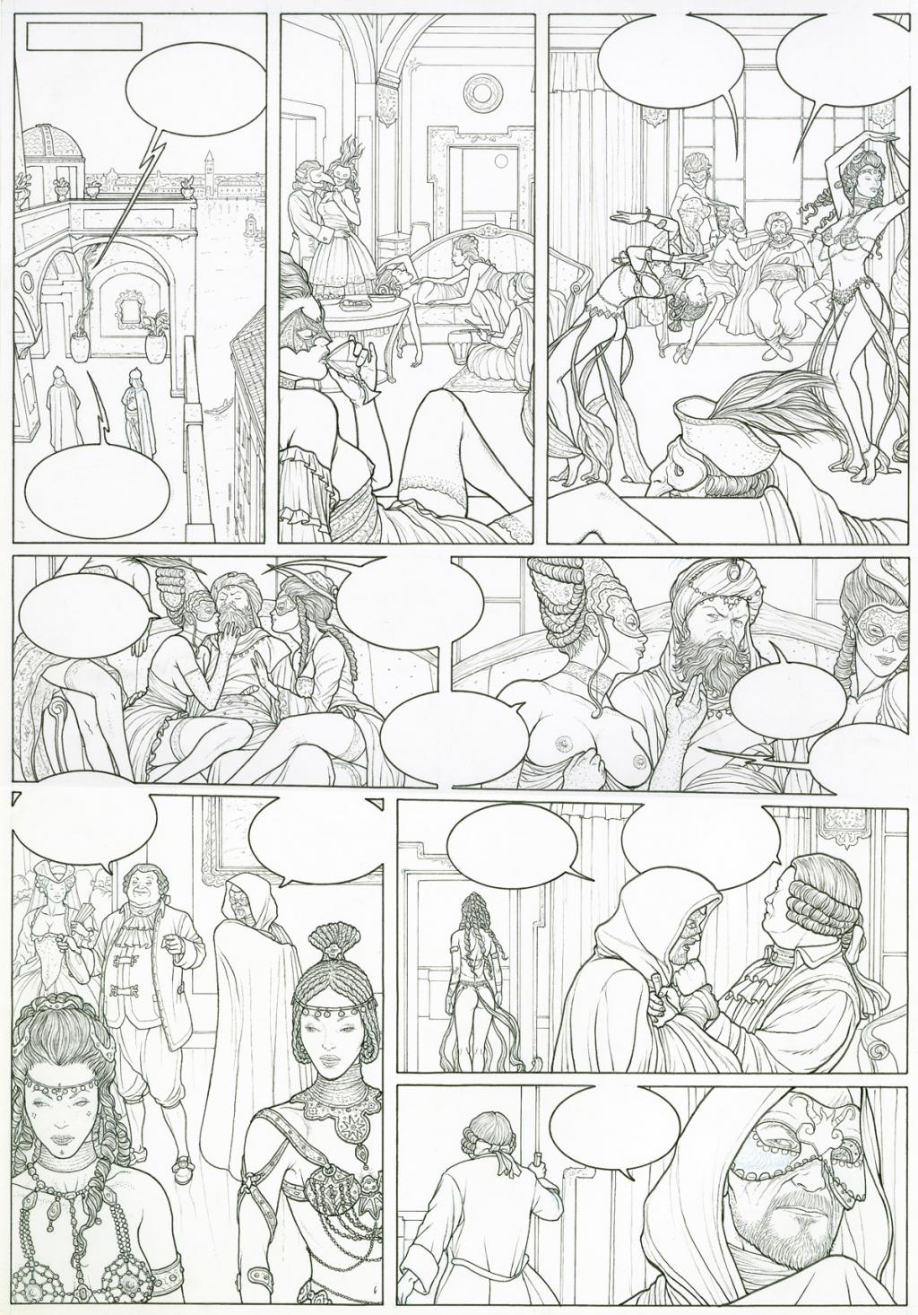 Planche originale - Adriano De Vincentiis - Encre de Chine - 2578