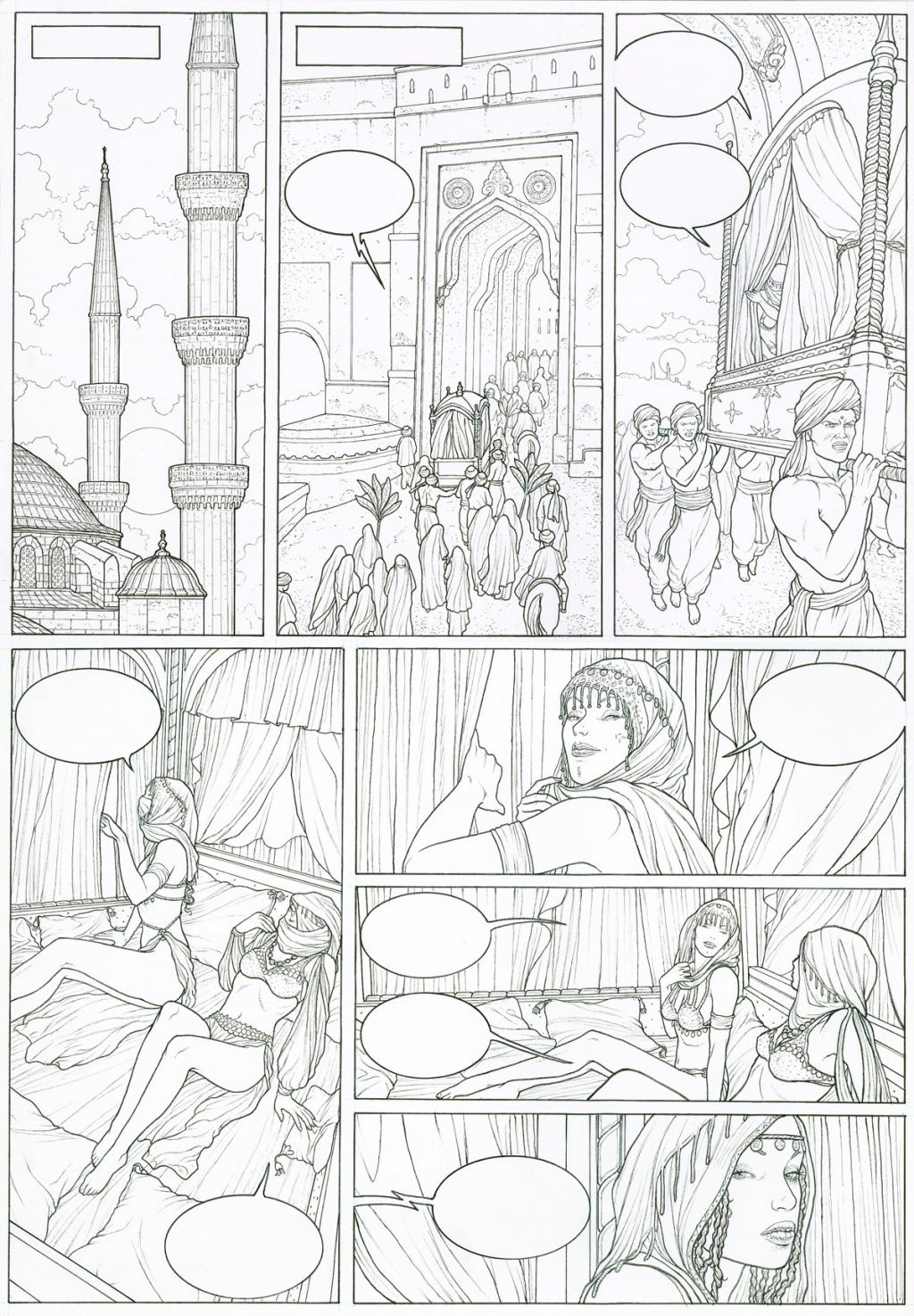 Planche originale - Adriano De Vincentiis - Encre de Chine - 2404