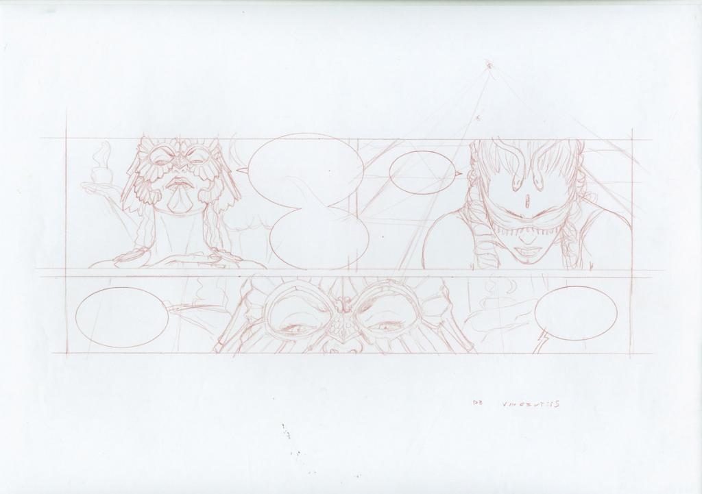 étude de case - Adriano De Vincentiis - Crayon de couleur sur papier - 2415