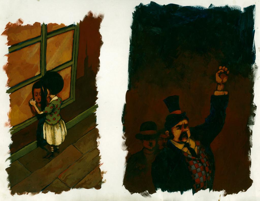 deux cases Lyz à la fenêtre et rébellion - Alexis Horellou - Acrylique - 2421