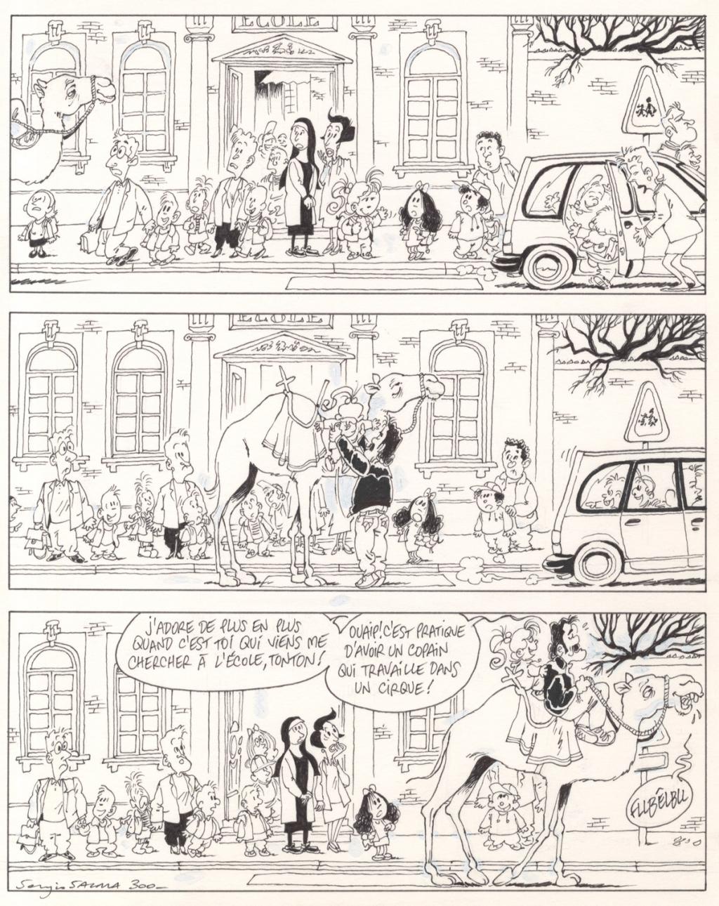 planche originale - gag 300 - Sergio Salma - Encre de Chine - 2477
