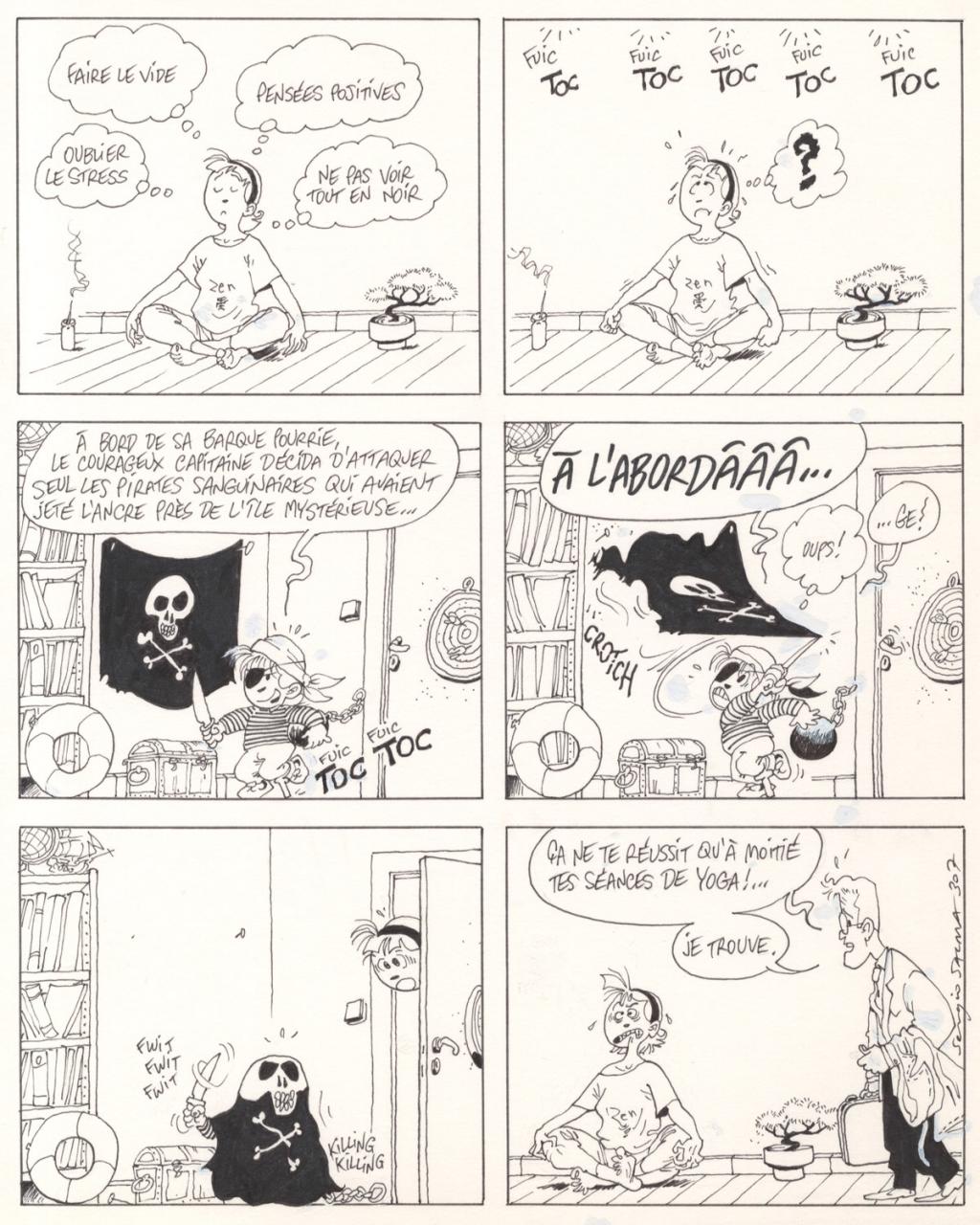 planche originale - gag 307 - Sergio Salma - Encre de Chine - 2478