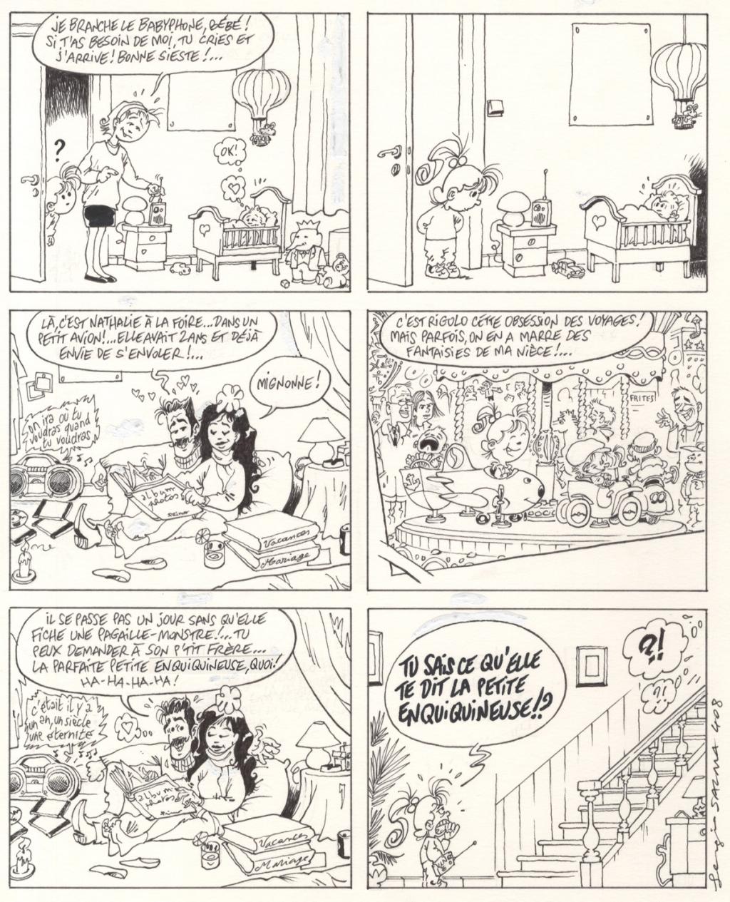 planche originale - gag 408 - Sergio Salma - Encre de Chine - 2481