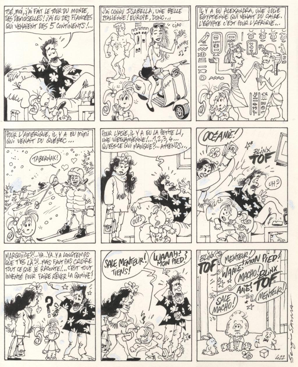 planche originale - gag 422 - Sergio Salma - Encre de Chine - 2482