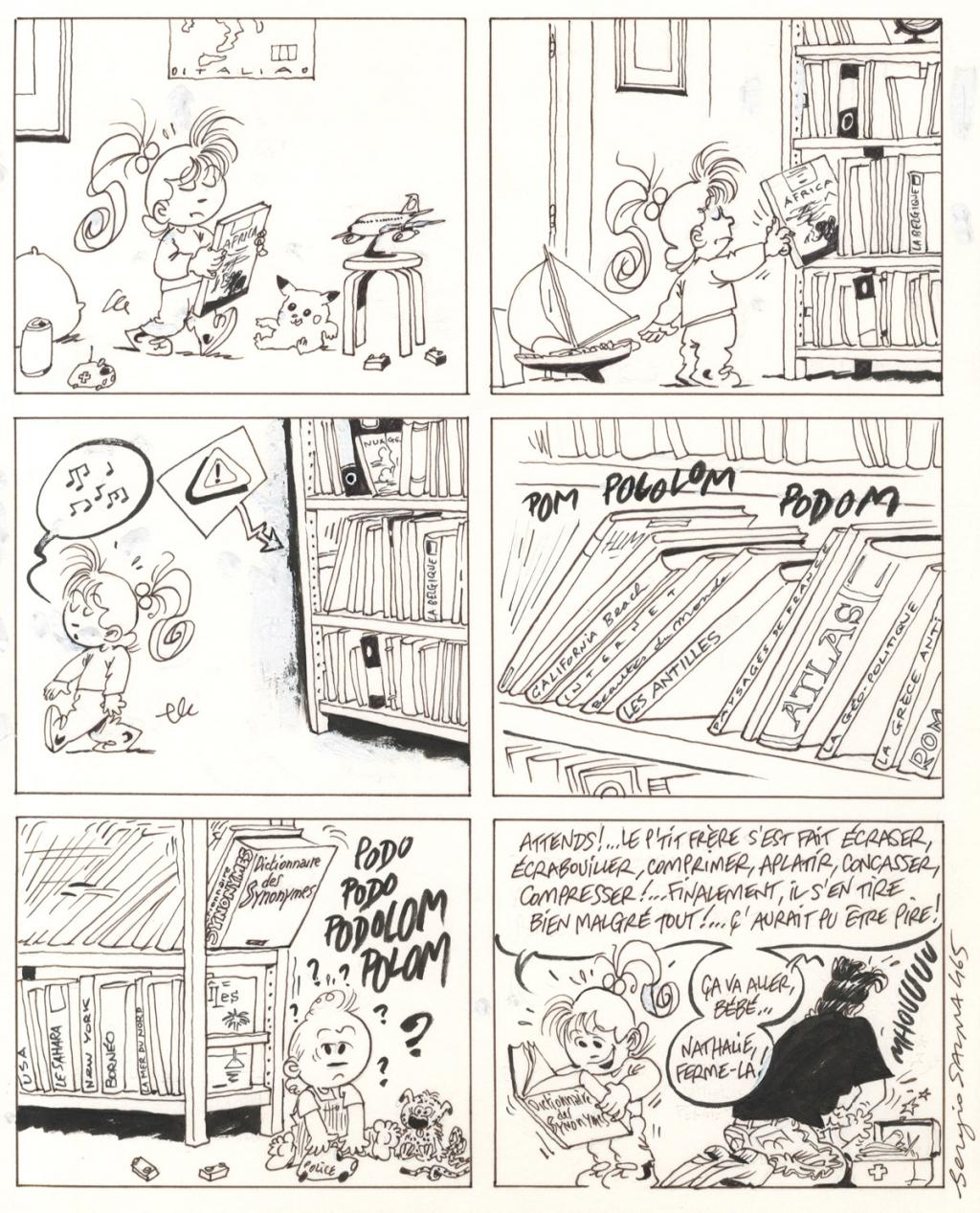 planche originale - gag 465 - Sergio Salma - Encre de Chine - 2484