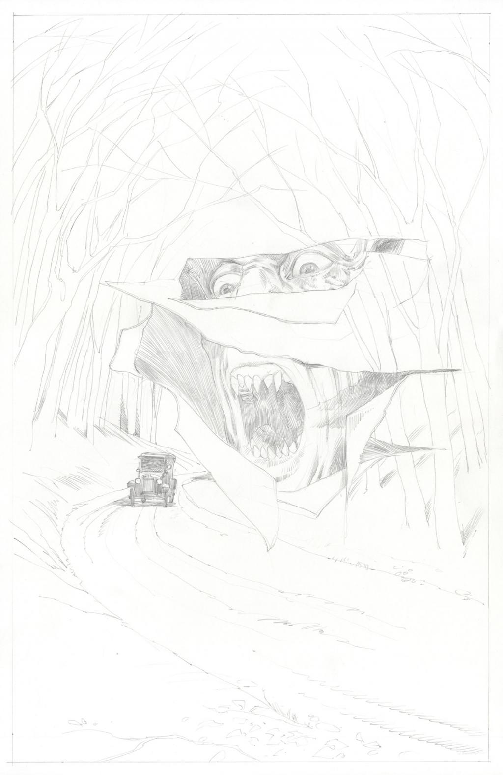 Crayonné de couverture - Attila Futaki - Mine de plomb sur papier - 2563