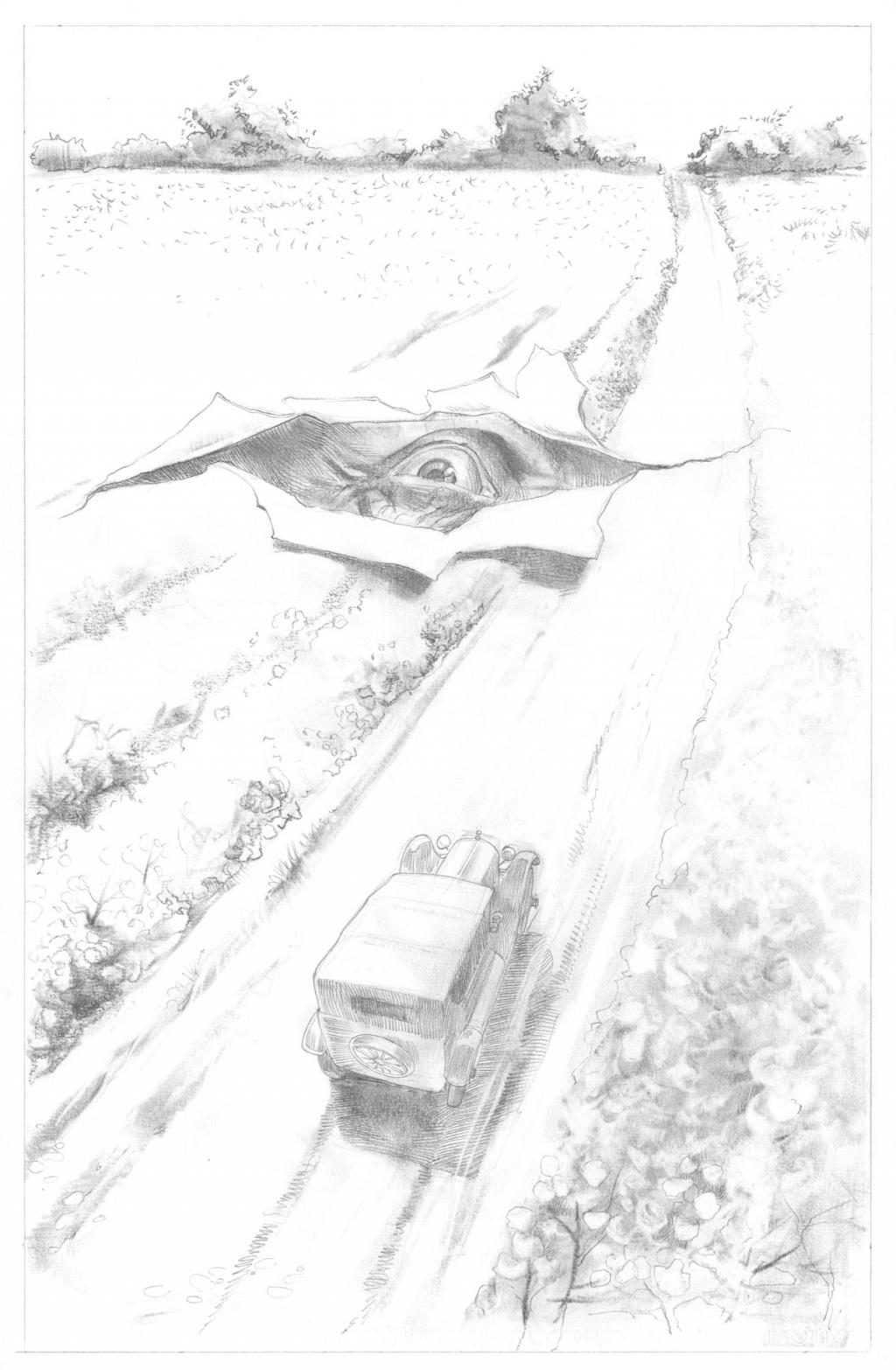 Crayonné de couverture - Attila Futaki - Mine de plomb sur papier - 2565