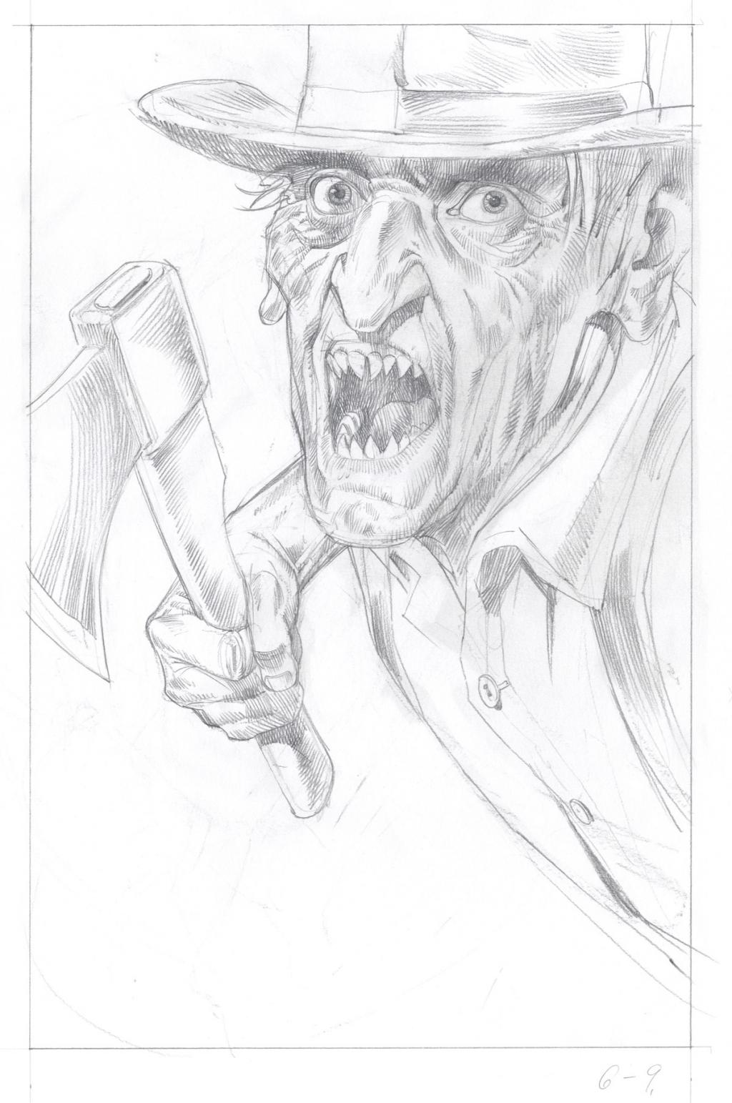 Crayonné original de planche - Attila Futaki - Mine de plomb sur papier - 2567