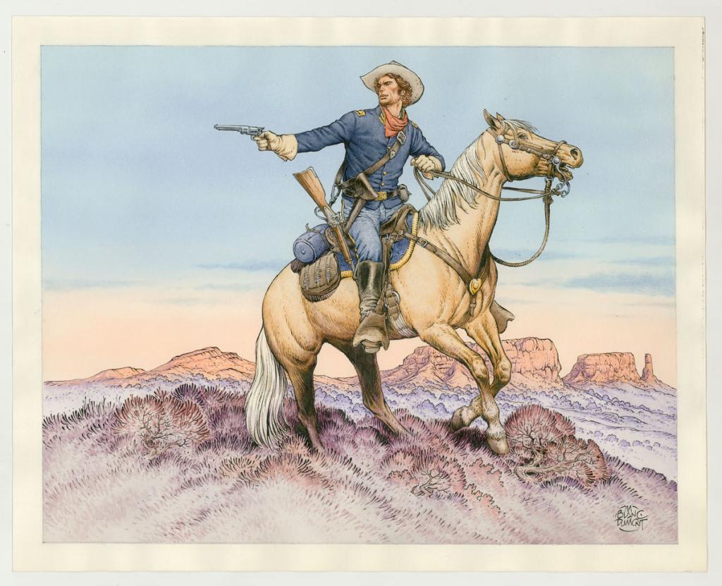 Illustration originale - Michel Blanc-Dumont - Encre de Chine et encre de couleur sur papier - 3210