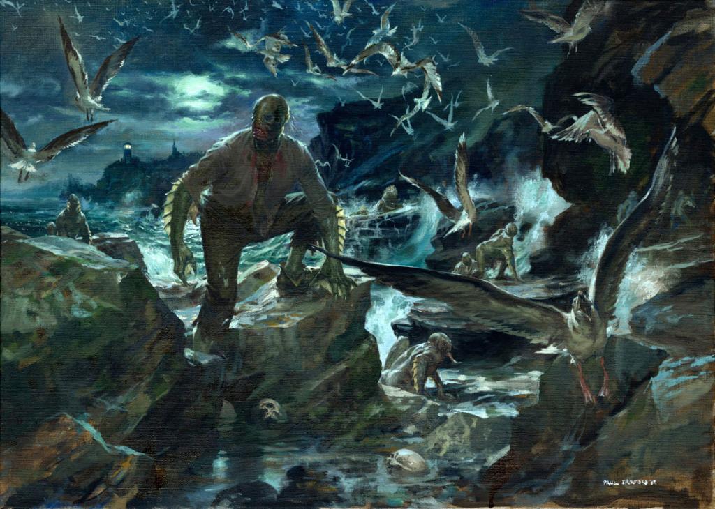 A Shadow Over Innsmouth" de H.P. Lovecraft - Paul Dainton - Huile - 2511