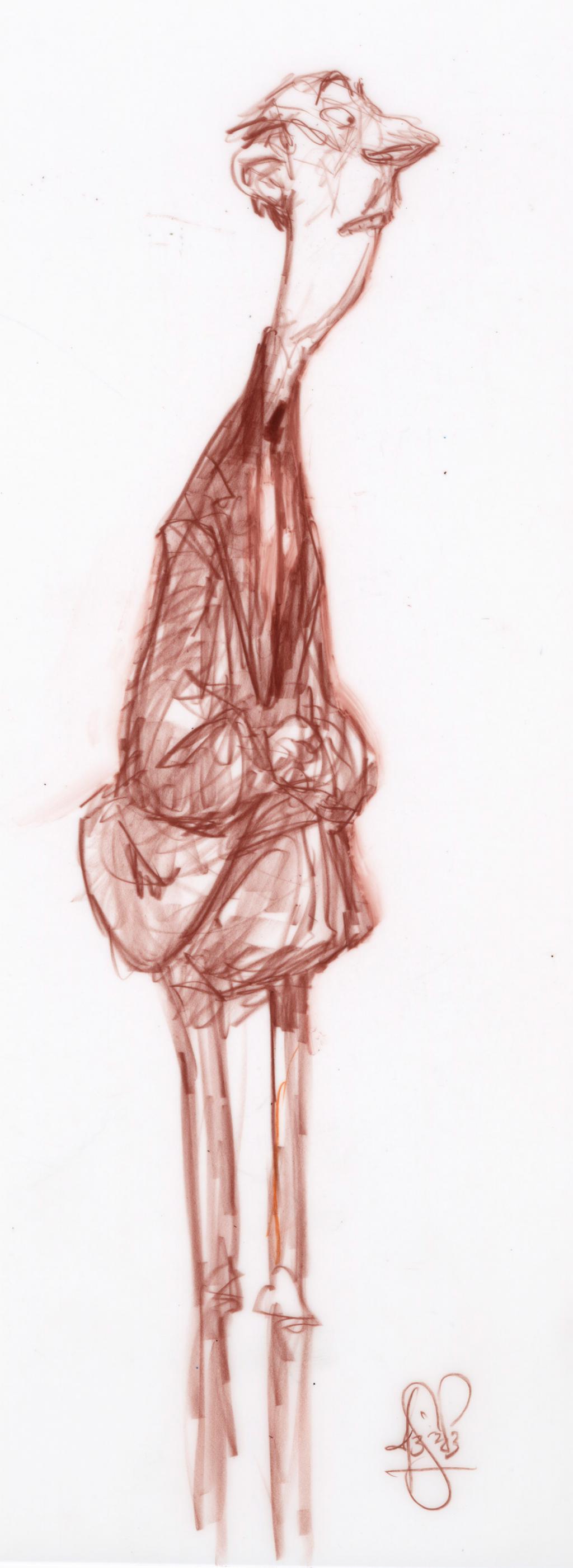 dessin sur calque épais (homme angoissé) - Peter de Sève - 2581