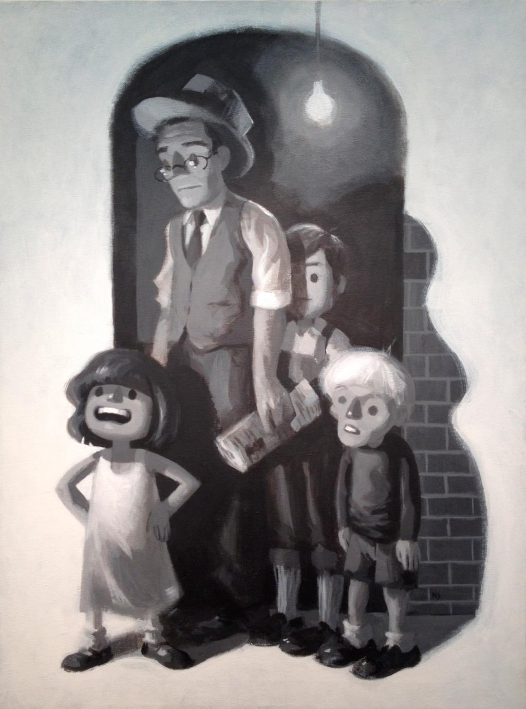 Nathan Stapley
"To kill the Mocking Bird" de Harper Lee - The Book Show - Acrylique sur toile - 2514