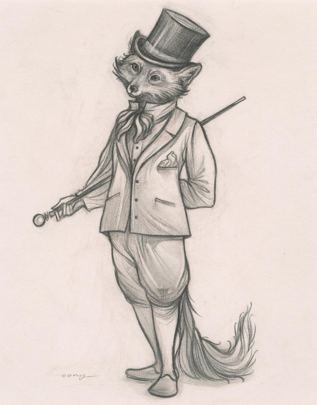 Renard - Cory Godbey - Mine de plomb sur papier - 2590