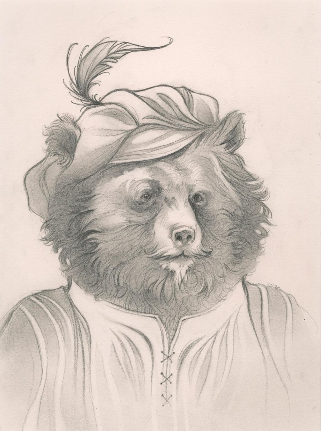 Ours - Cory Godbey - Mine de plomb sur papier - 2592