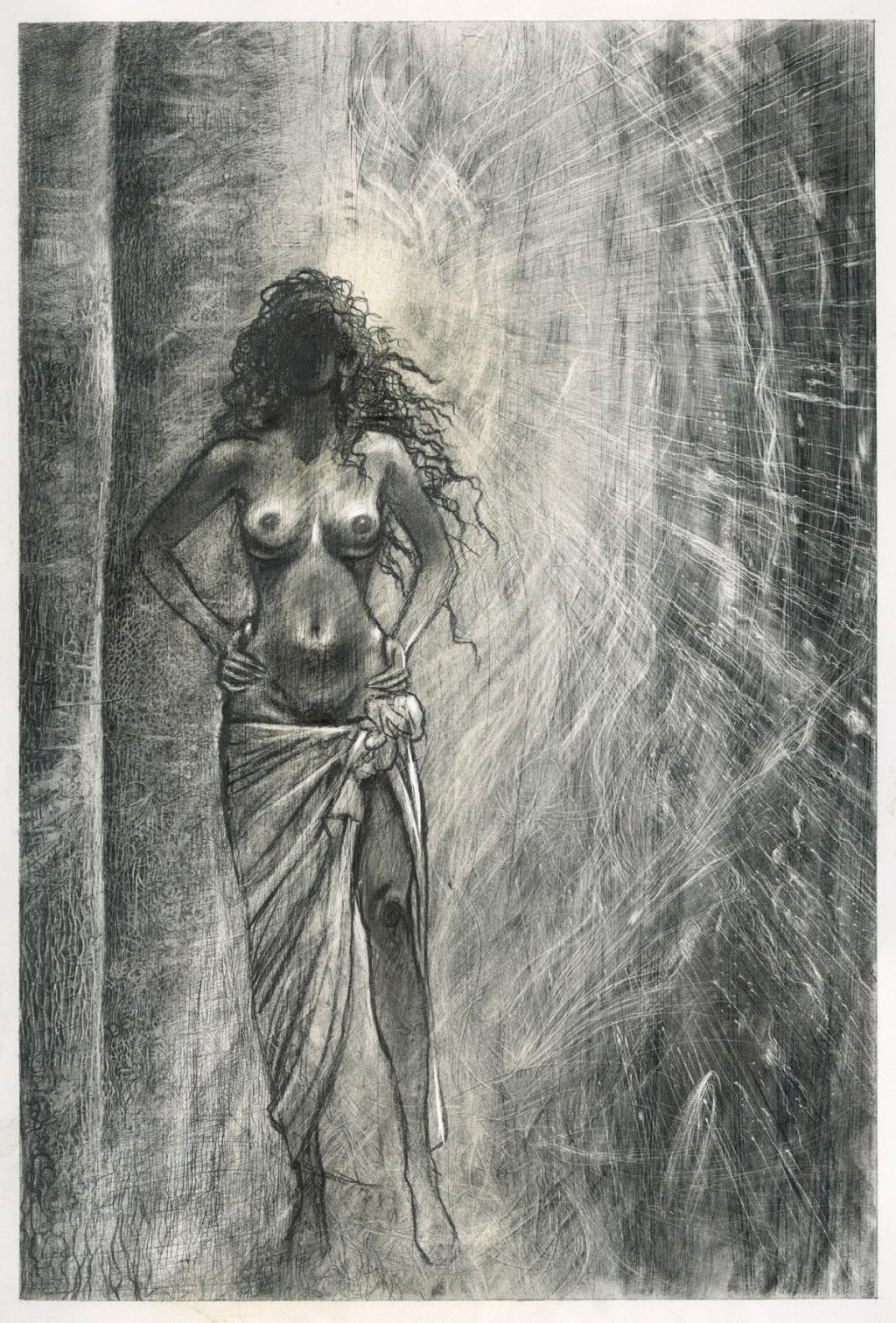 illustration originale - "Iliade canto III - Milo Manara - Mine de plomb sur papier - 2880