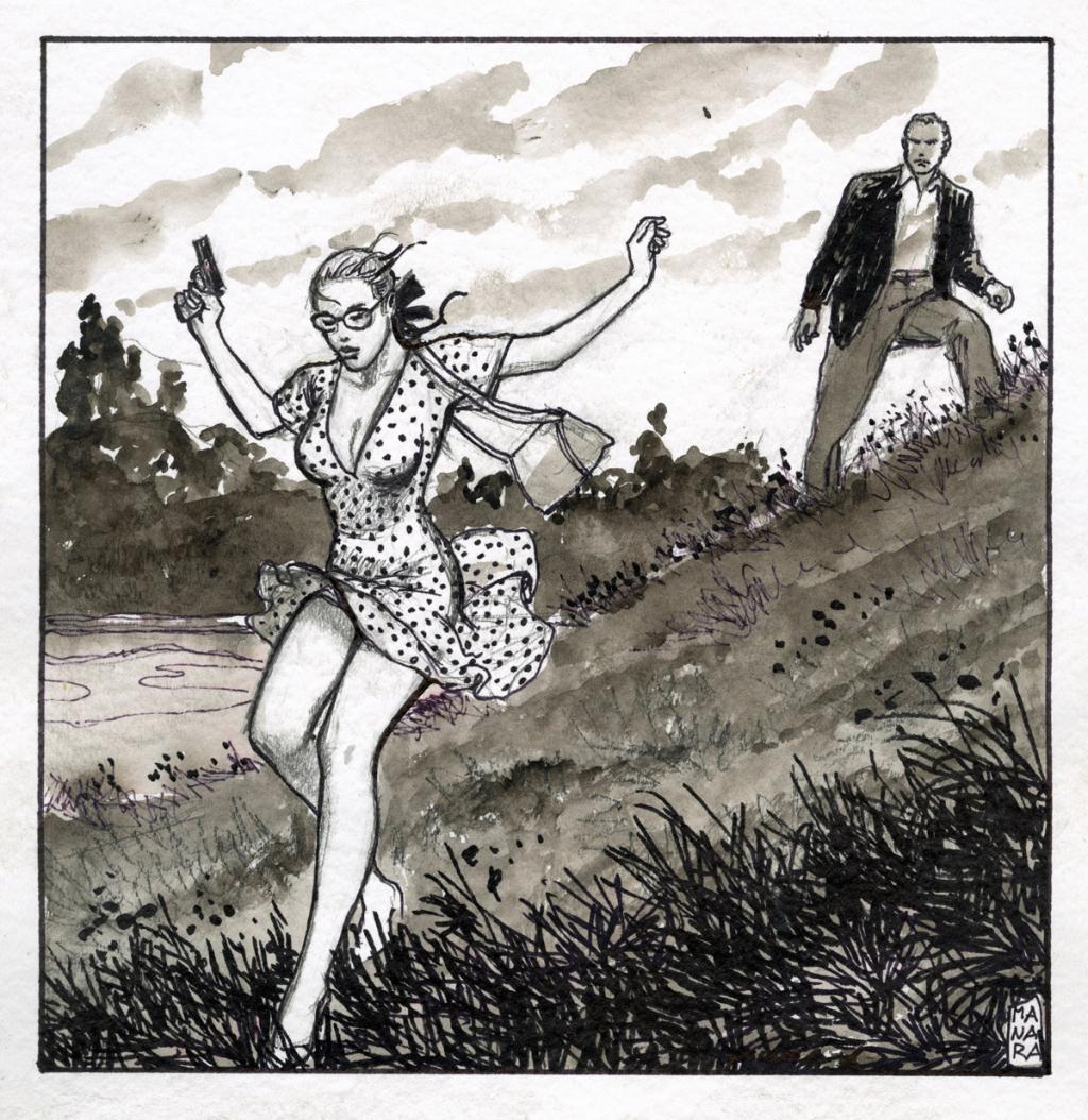 illustration originale - Milo Manara - Encre de Chine sur papier - 2542