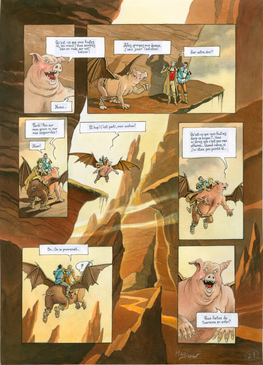 Planche originale - Florence Magnin - Encre de Chine et encre de couleur sur papier - 2645