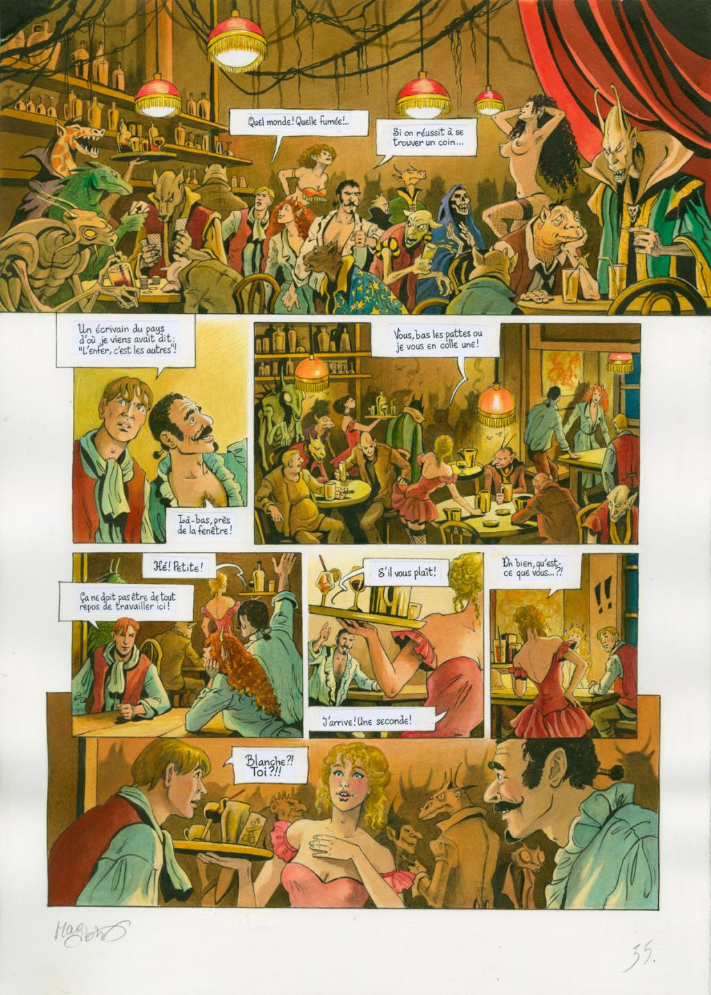 Planche originale - Florence Magnin - Encre de Chine et encre de couleur sur papier - 2648