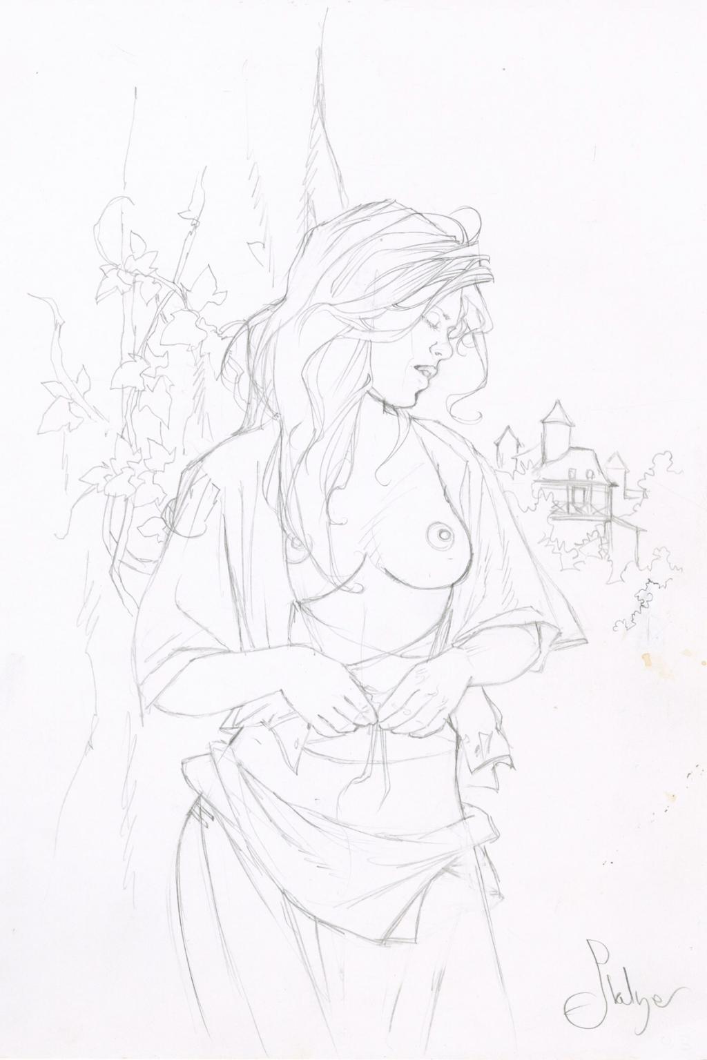 illustration originale, tirage de tête - Eric Stalner - Mine de plomb sur papier - 2553