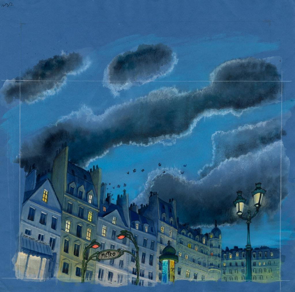 illustration originale - Jean-Martial Dubois - Aquarelle et encre de Chine sur papier - 2577