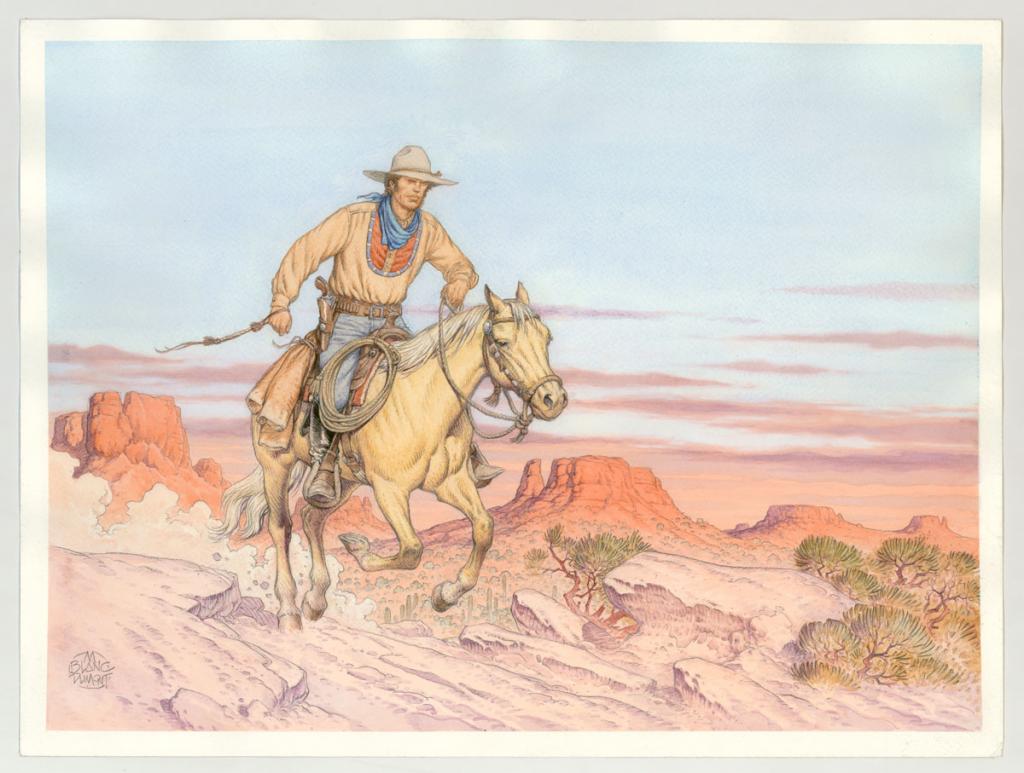 Illiustration originale - Michel Blanc-Dumont - Encre de Chine et encre de couleur sur papier - 3213