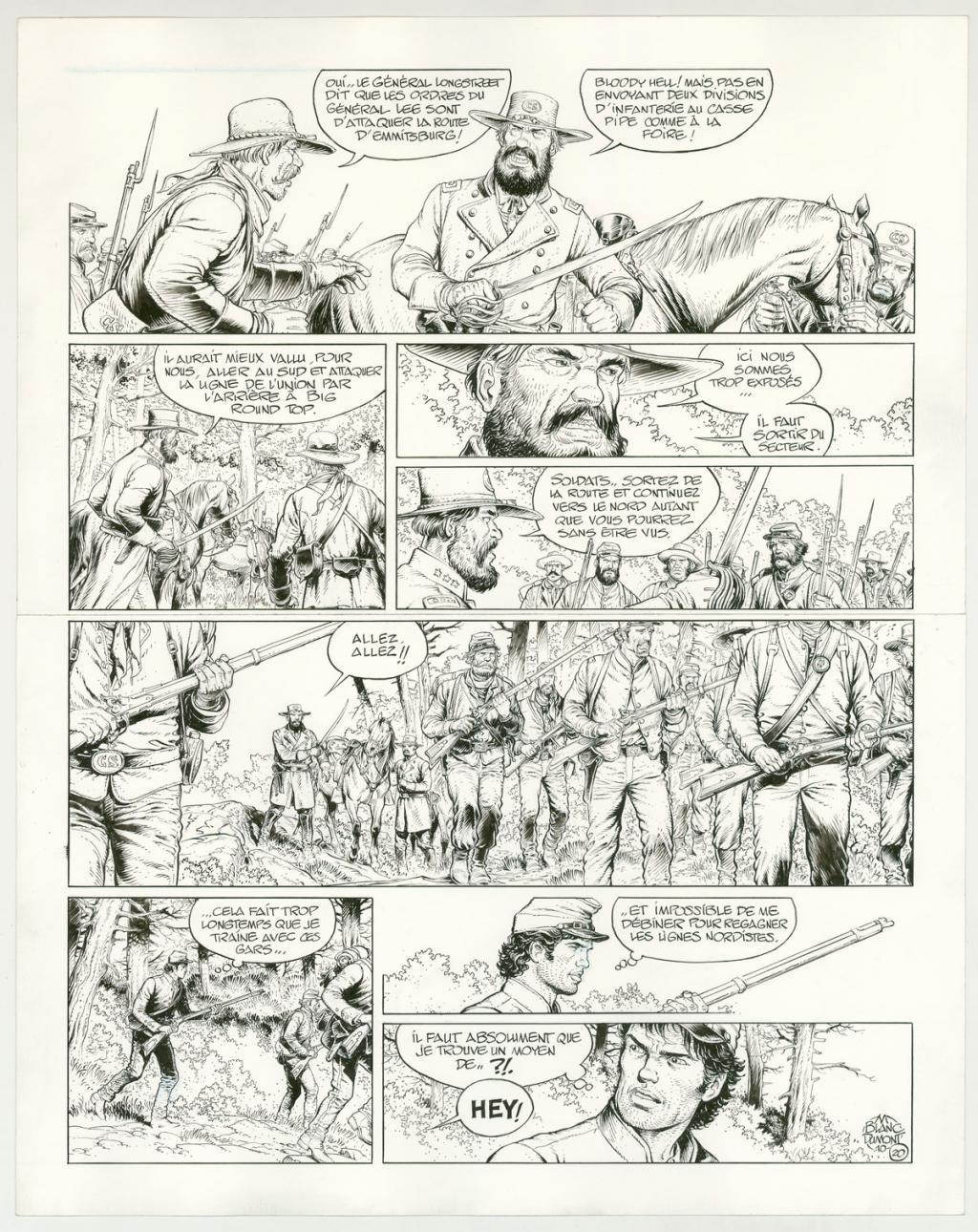 Planche originale(correcteur blanc sur la première case) - Michel Blanc-Dumont - Encre de Chine sur papier - 3217